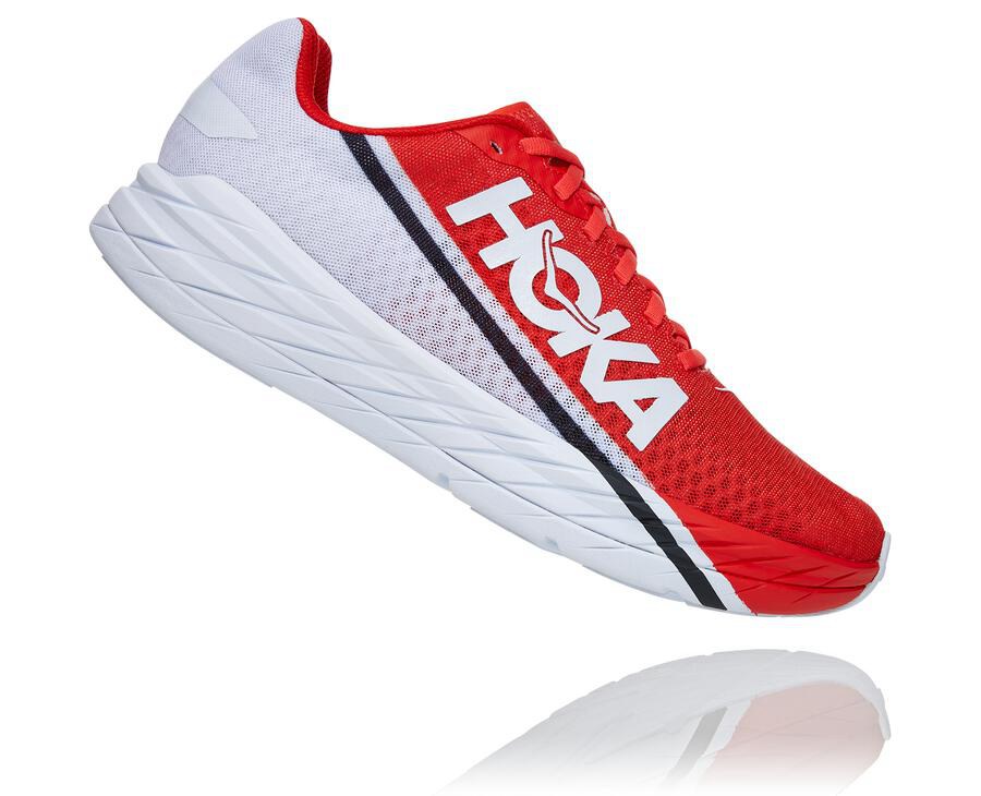 Chaussure Running Hoka One One Rocket X Femme - Rouge/Blanche - PZQ-407961